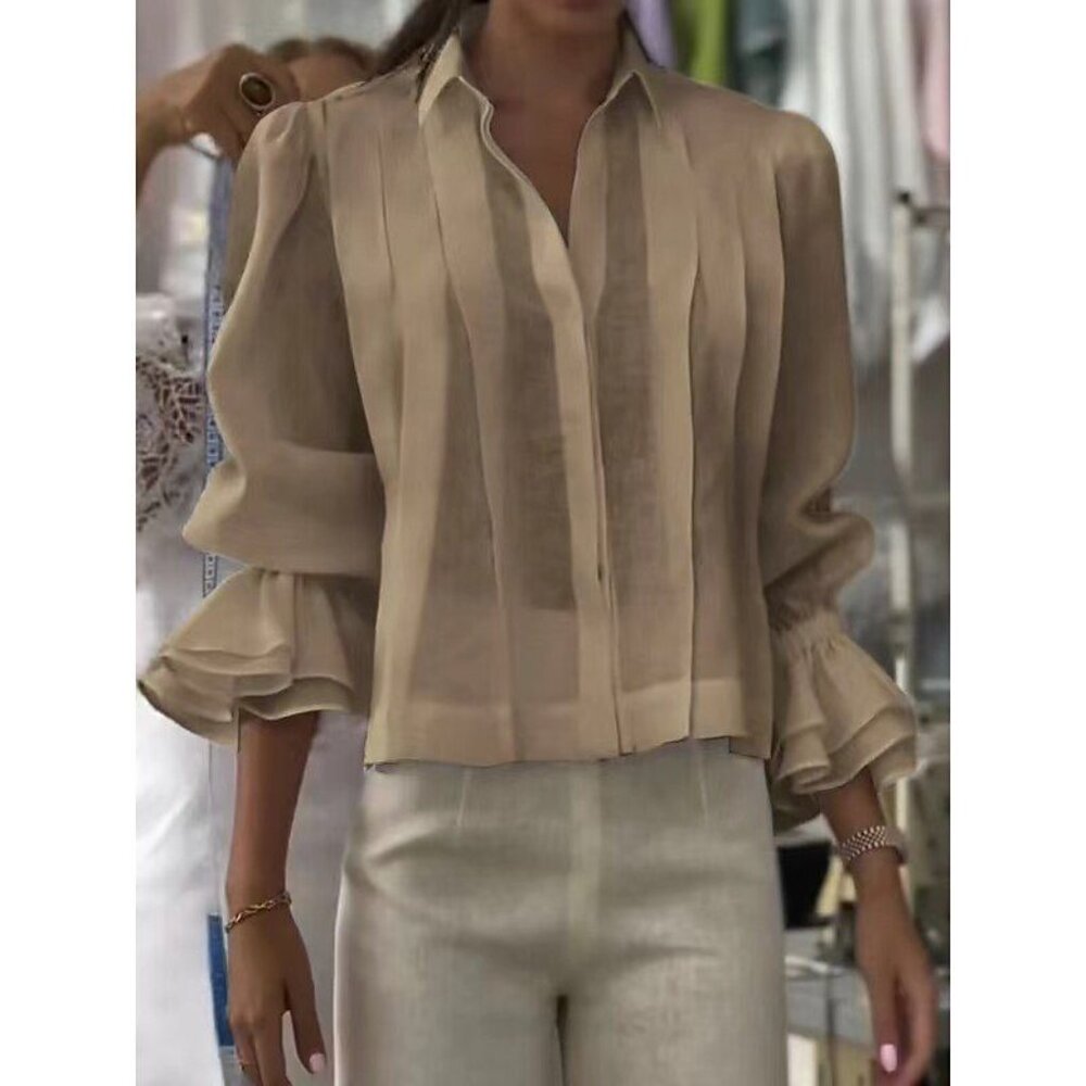 Chic Tan Women's Blouse  #107